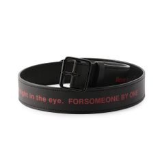 MSG LEATHER BELT (BK/RD)