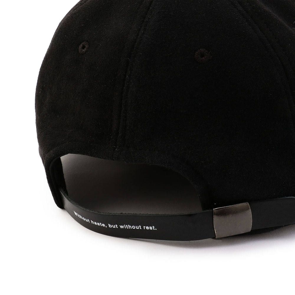 LOGO LEATHER CAP (BLACK)