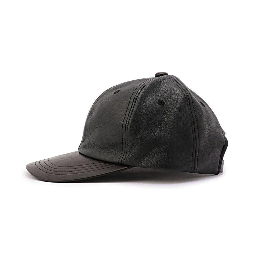 FORSOMEONE - SOLID LEATHER CAP (BLACK) | chord online store