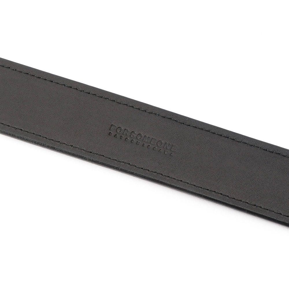 MSG LEATHER BELT (BK/WH)