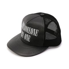 LEATHER MESH CAP (BK/WH)