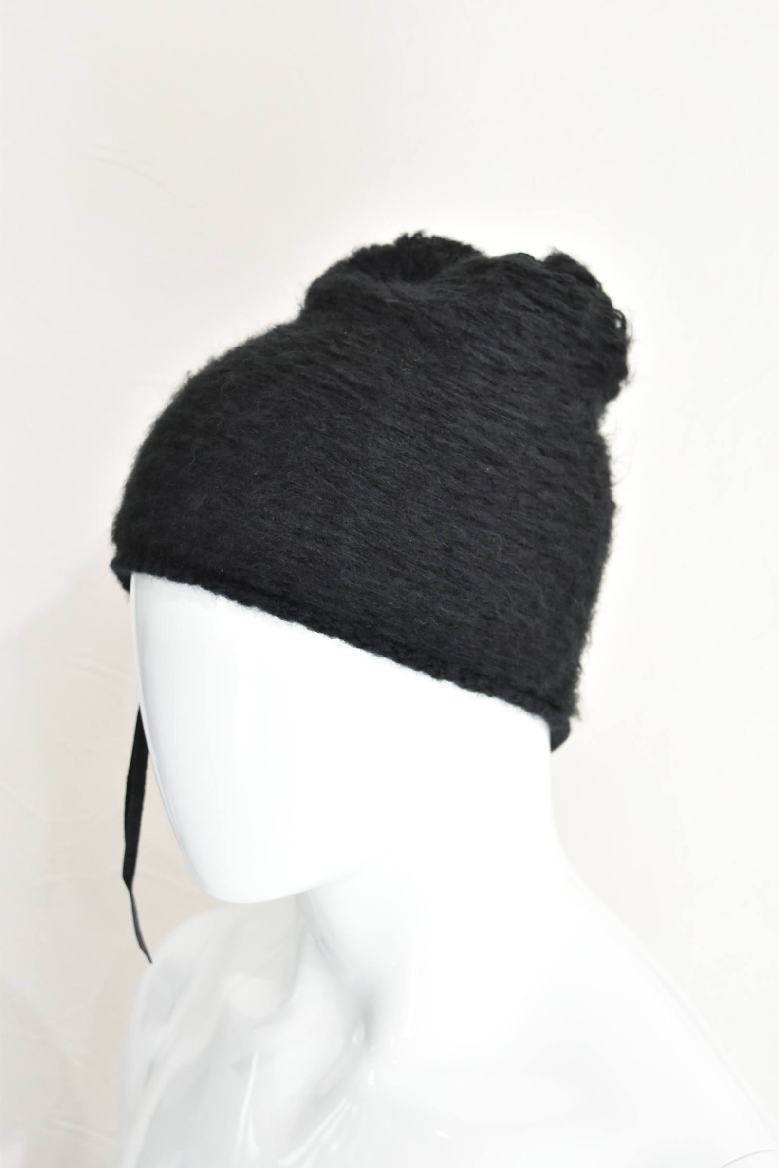 KMRii - Mohair Border Beanie (Black) | chord online store