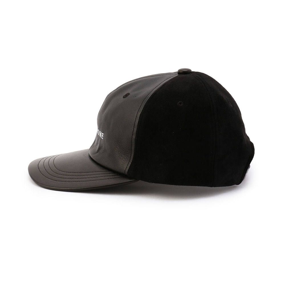 LOGO LEATHER CAP (BLACK)