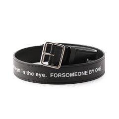 MSG LEATHER BELT (BK/WH)