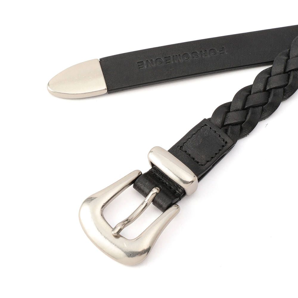 FORSOMEONE - TWO FACE LONG BELT (BLACK) | chord online store