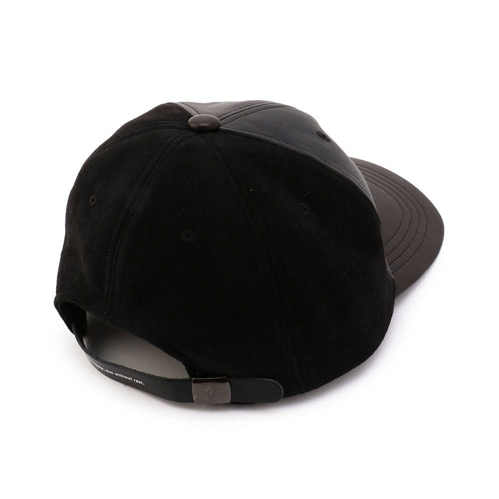 LOGO LEATHER CAP (BLACK)