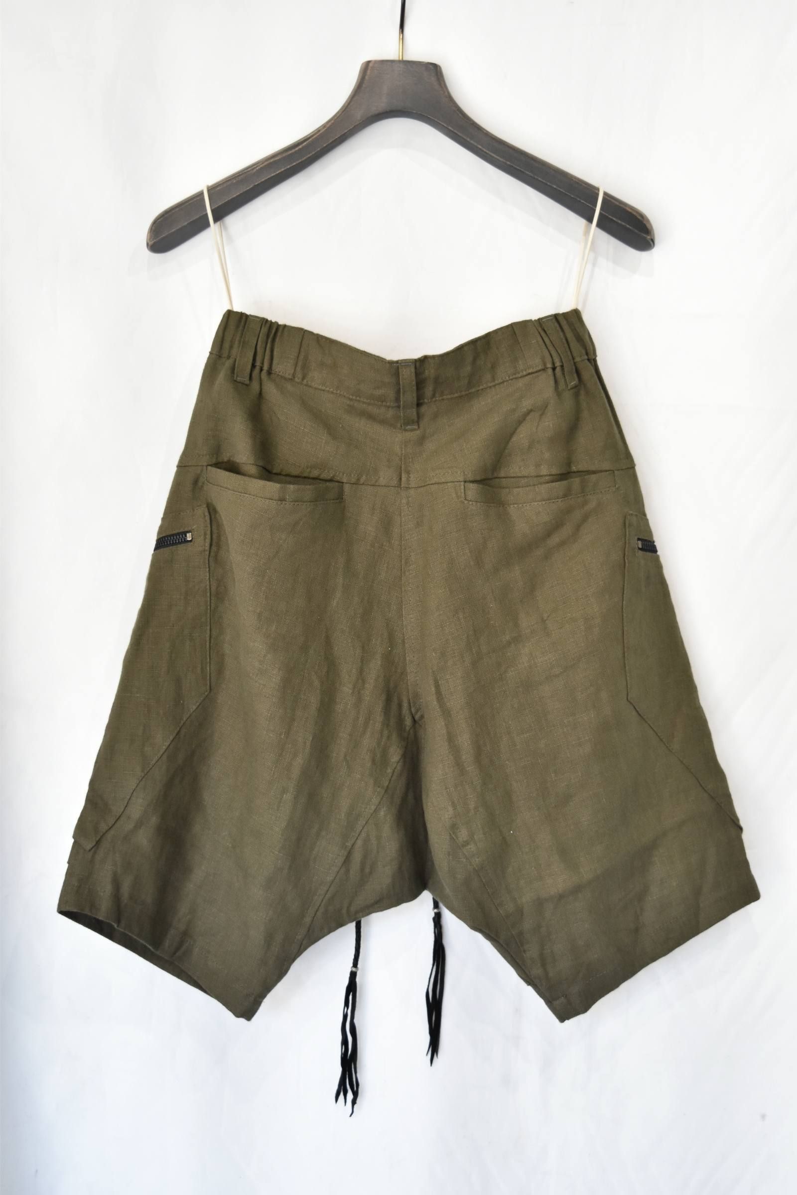 KMRii - Linen Cargo Shorts (Khaki) | chord online store