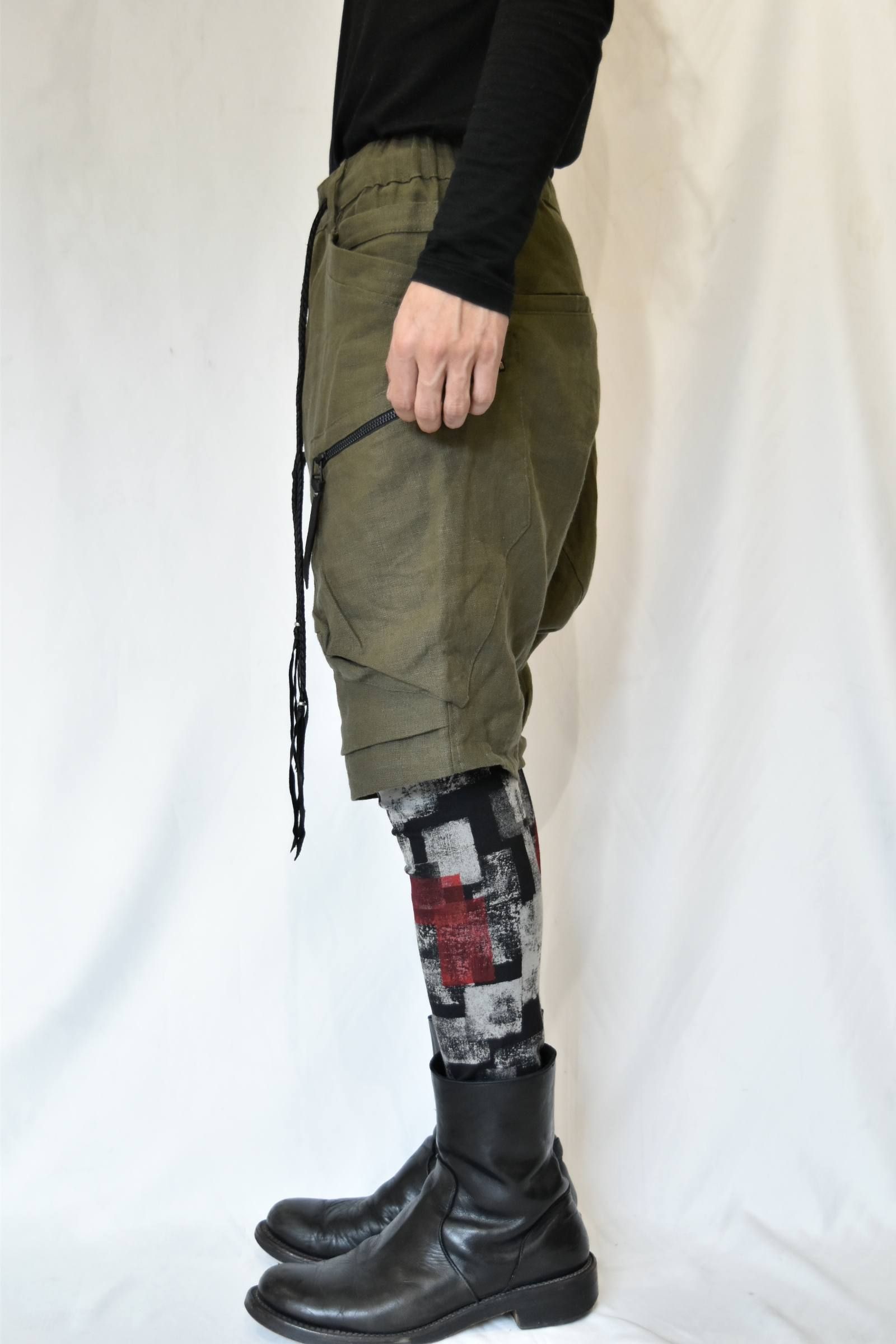 Linen Cargo Shorts (Khaki)