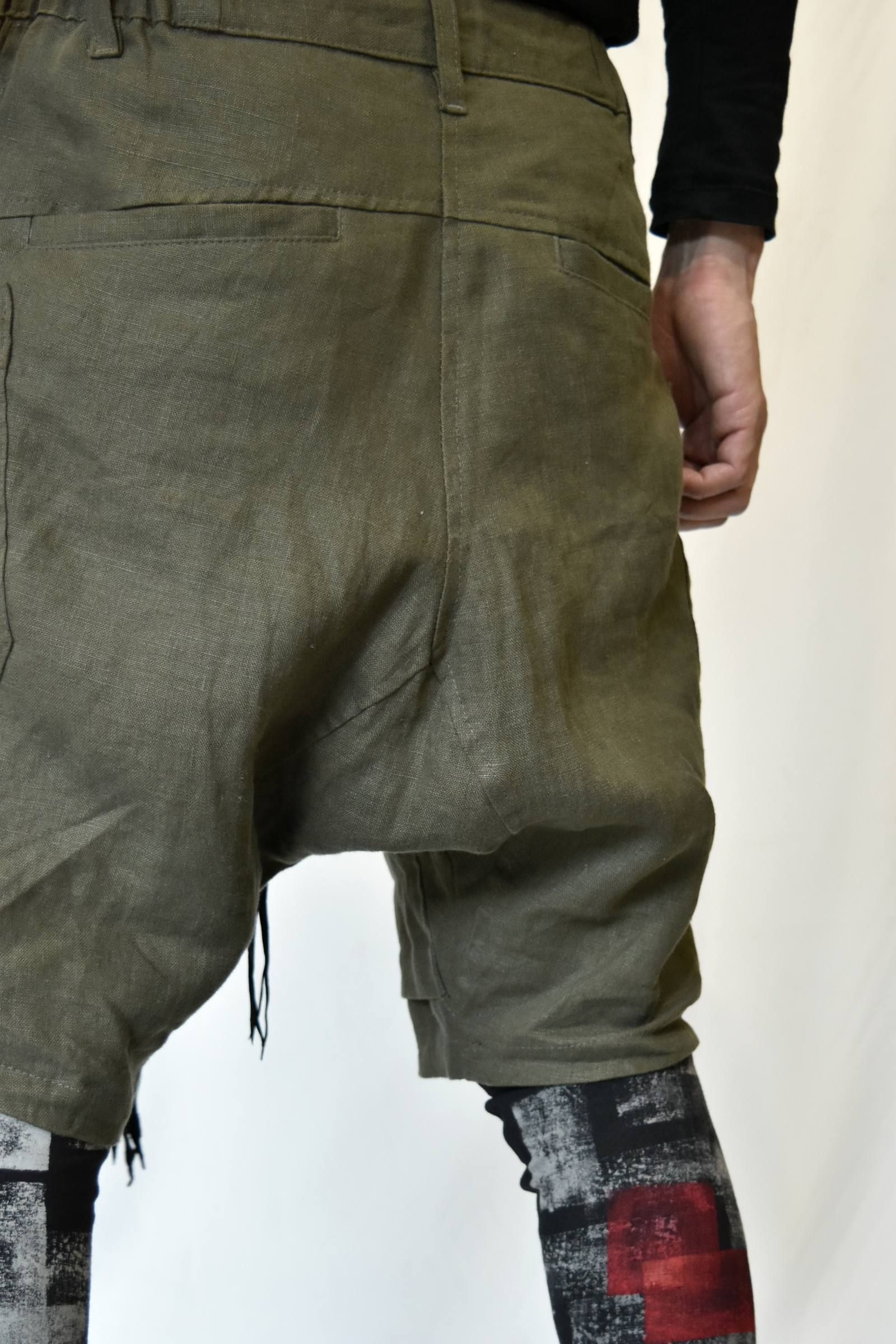 KMRii - Linen Cargo Shorts (Khaki) | chord online store