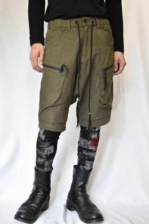 KMRii leather 平和 fringe tie-die stole