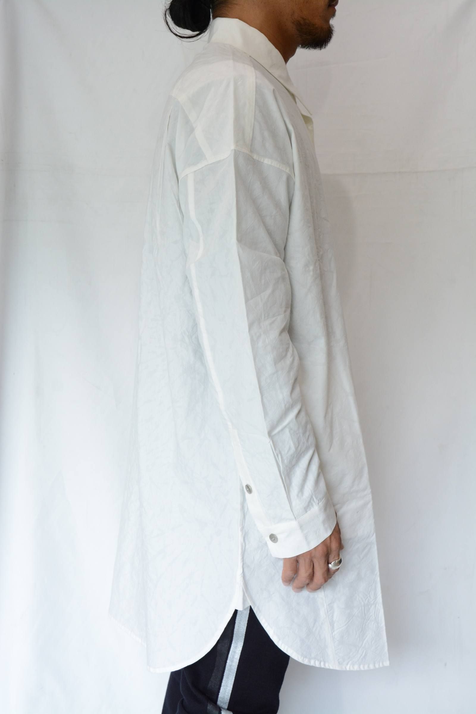 塩縮加工 ロングシャツ