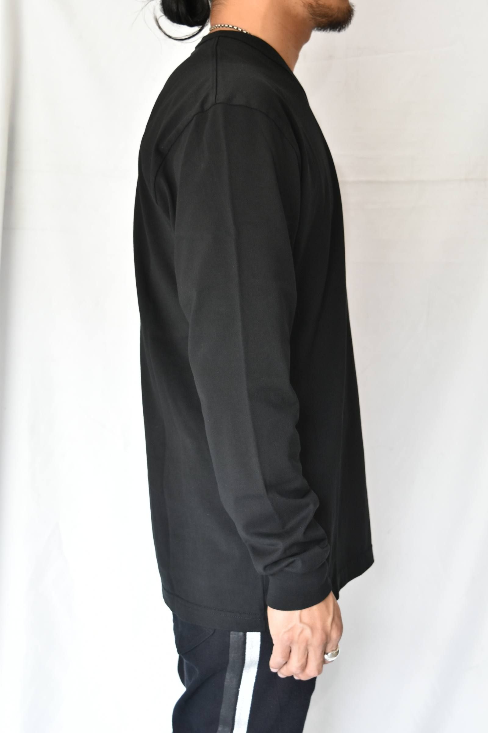 "CROSSGUN" SWAROVSKI CRYSTAL FREEDOM JERSEY L/S V-NECK T-SHIRT (BLACK)