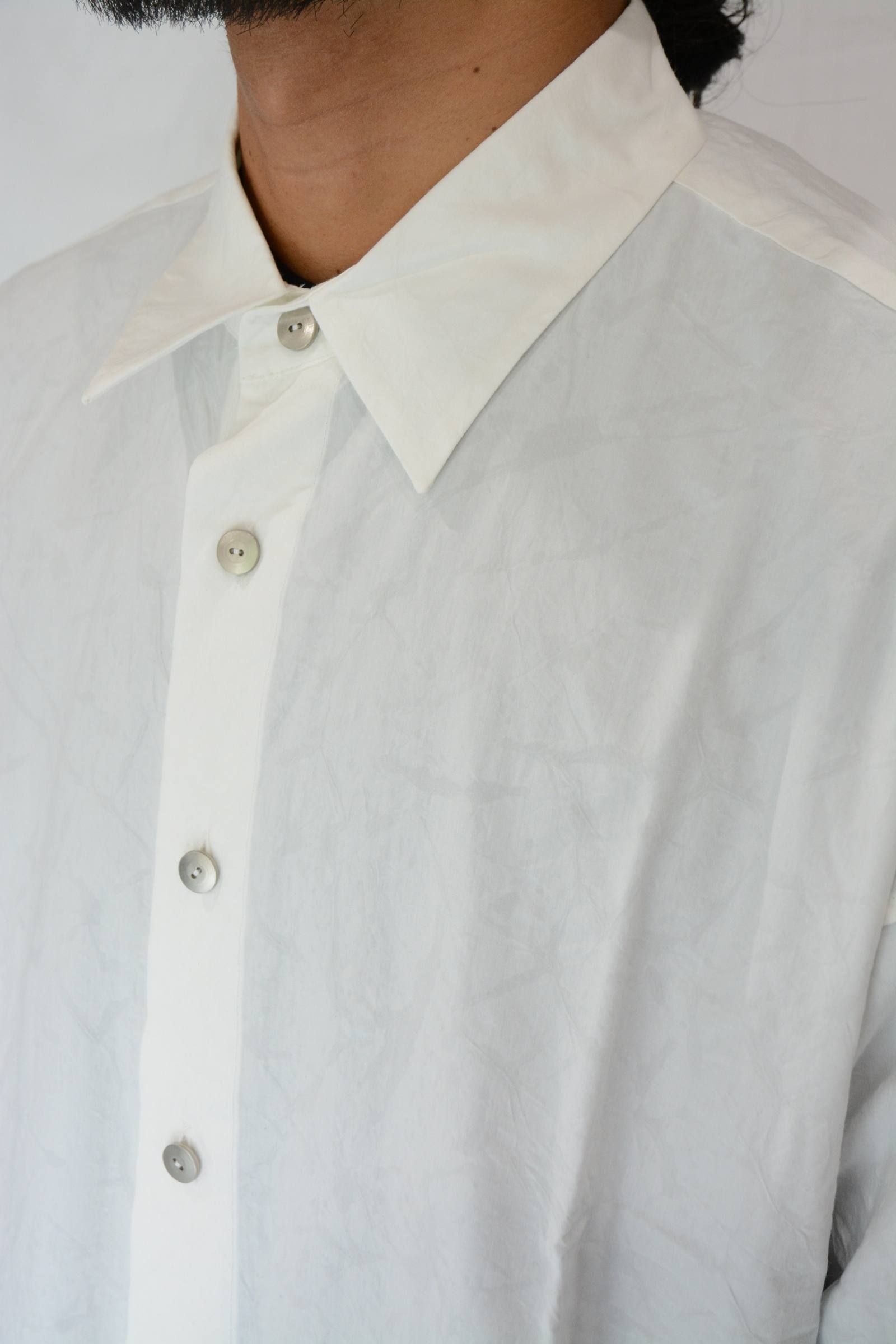 塩縮加工 ロングシャツ