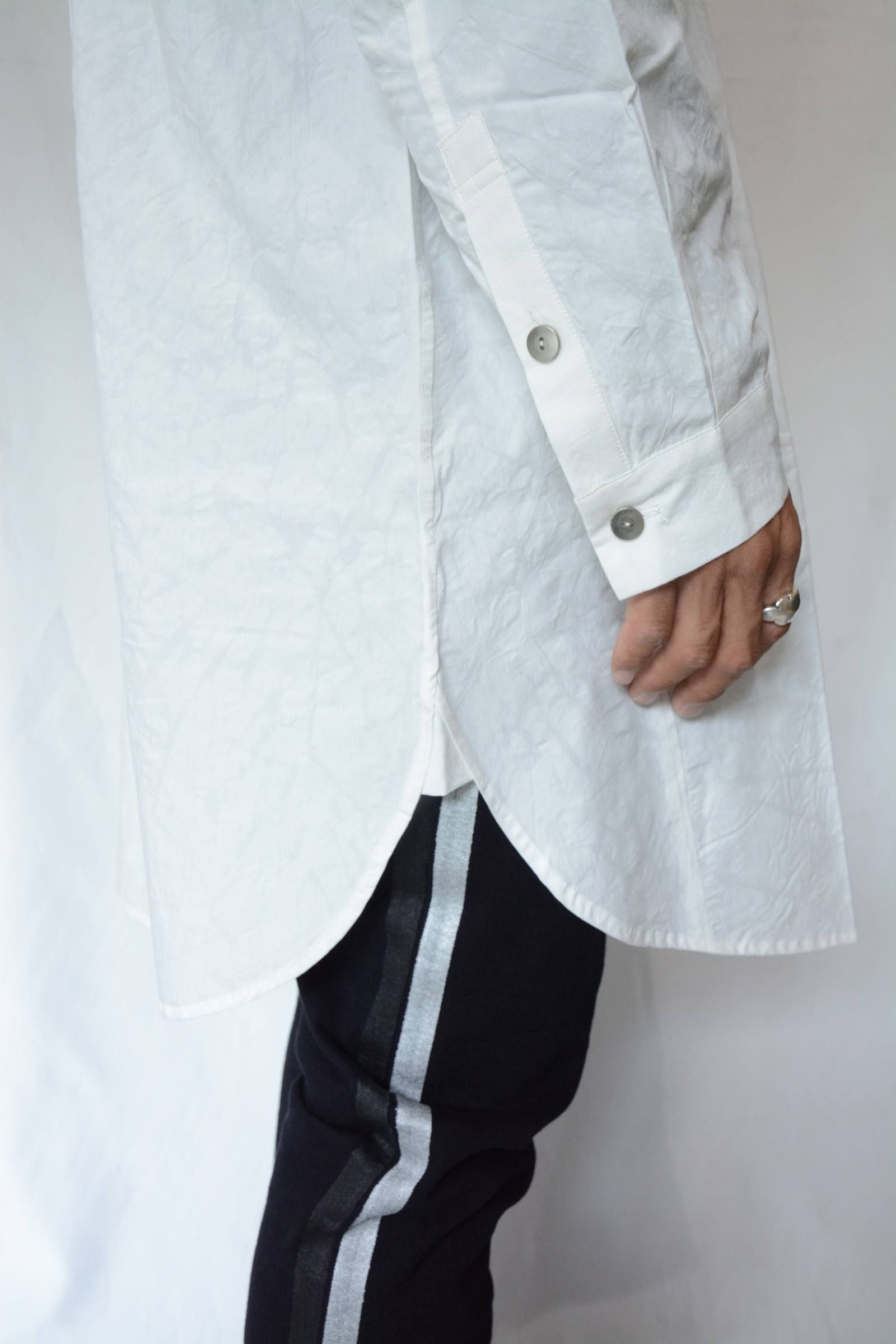 塩縮加工 ロングシャツ