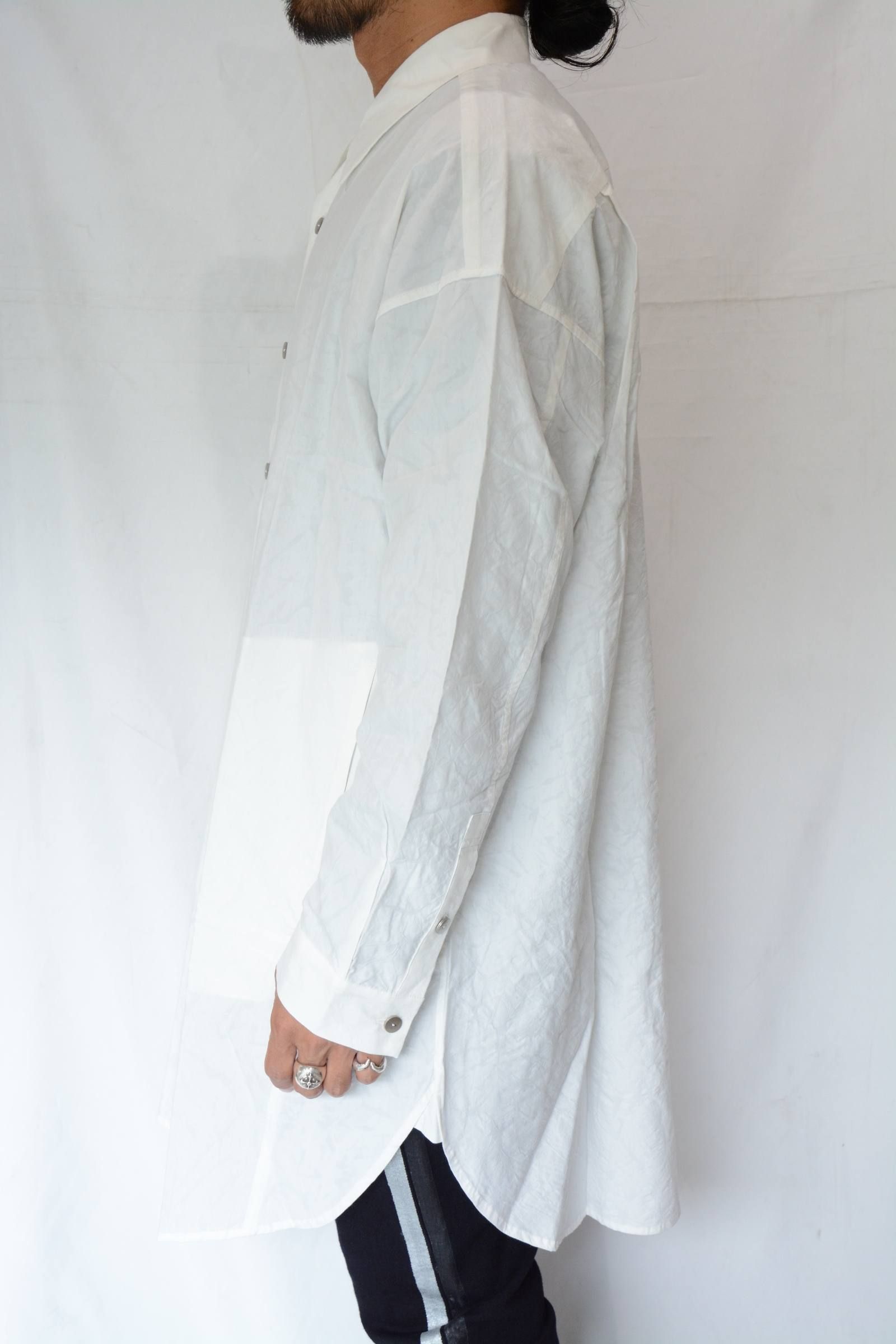 塩縮加工 ロングシャツ