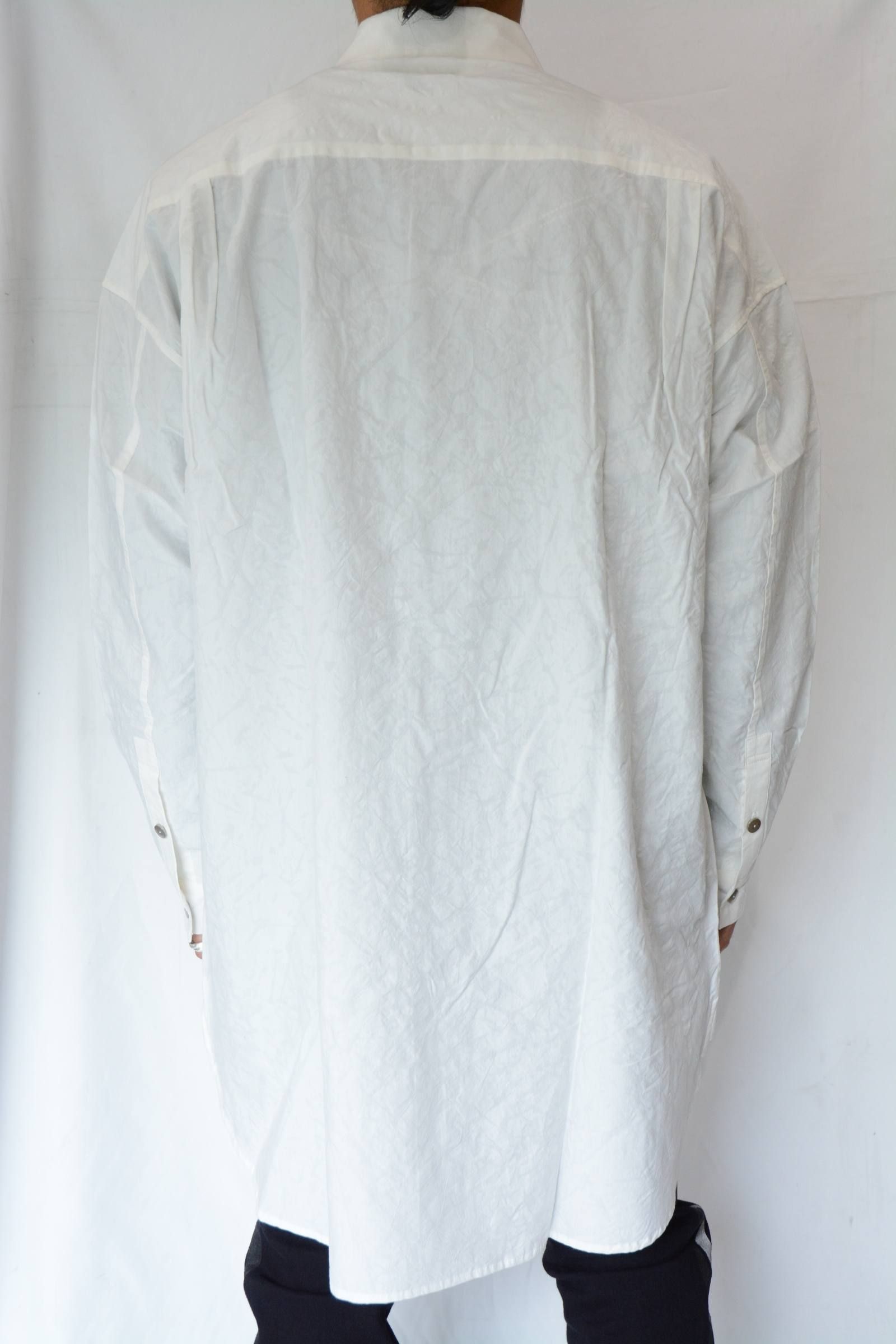 塩縮加工 ロングシャツ