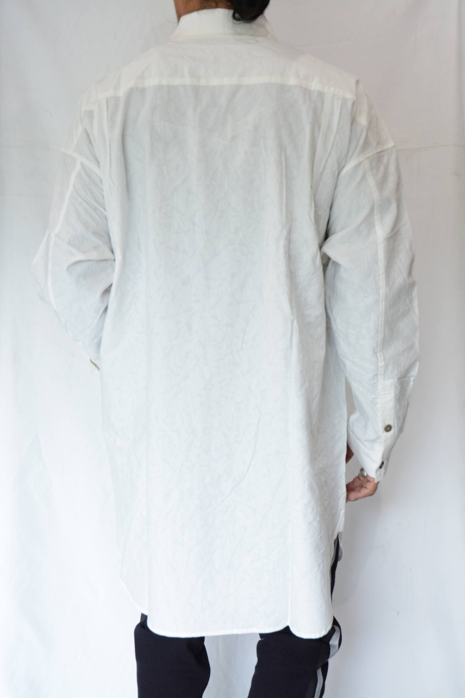 塩縮加工 ロングシャツ