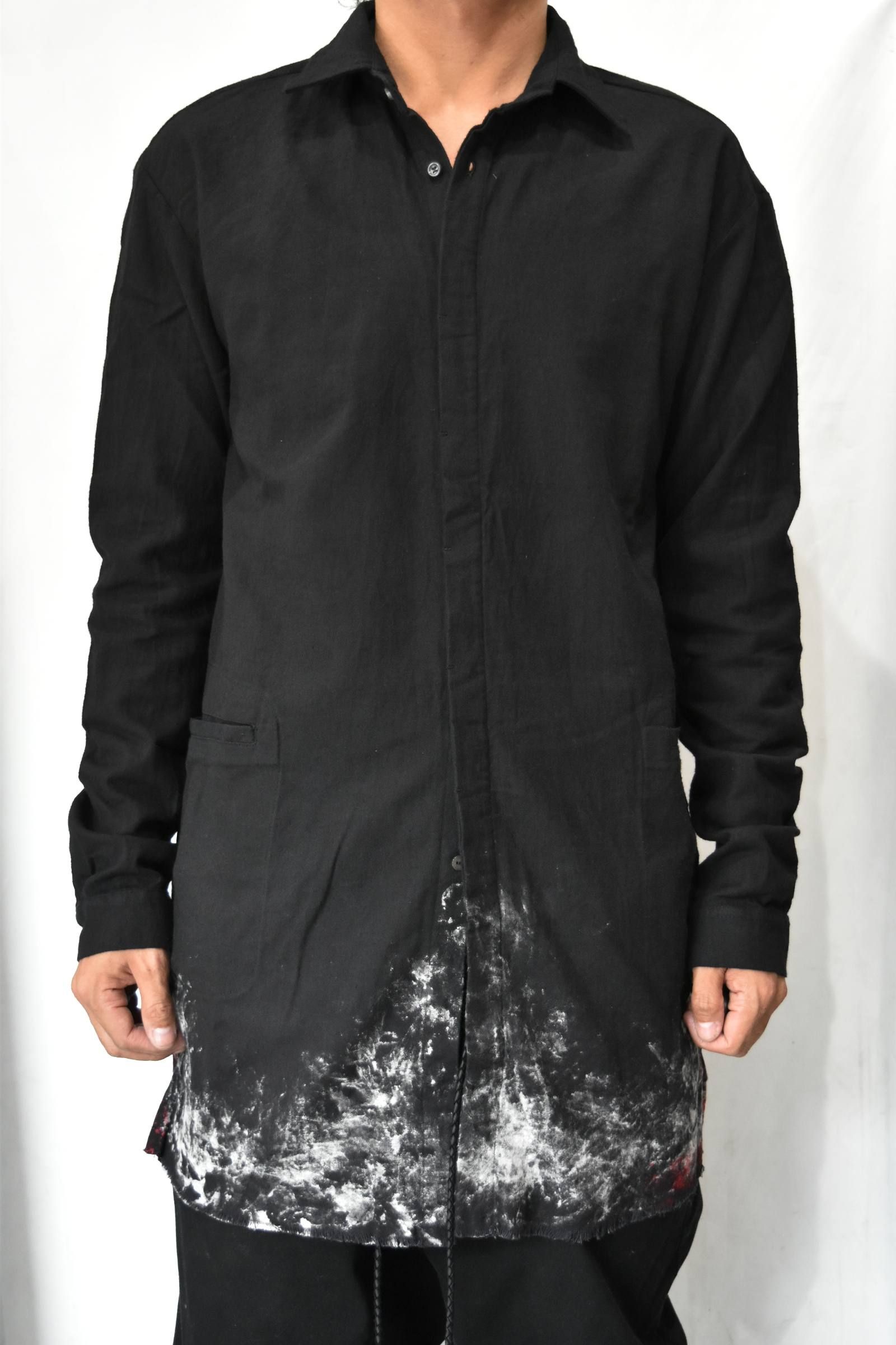 KMRii - Discharged Monolith Shirt (Black) | chord online store