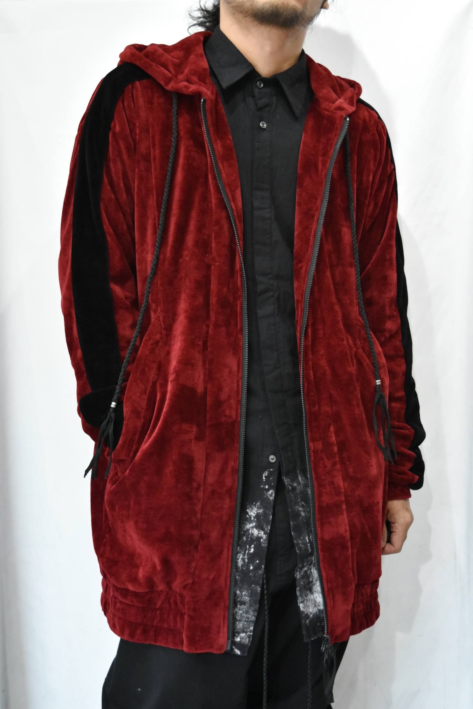 KMRii - Velour Long Parka (Red) | chord online store
