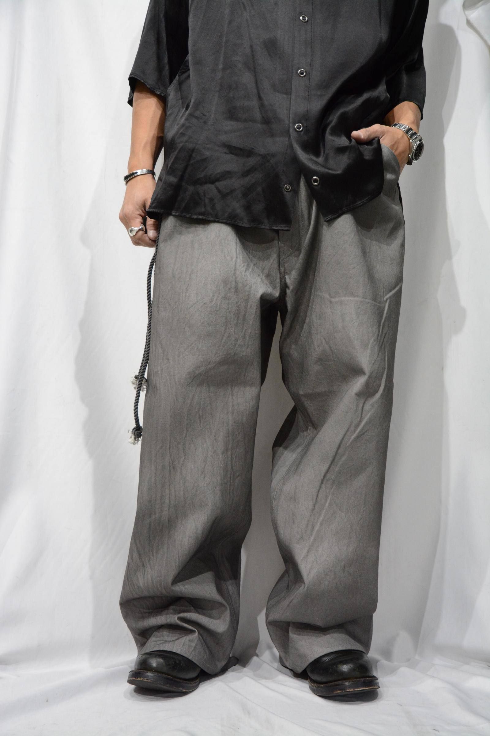 BACKLASHリネンナイロン製品染めカーゴパンツ/バックラッシュワイドパンツ BACKLASHリネンナイロン製品染めカーゴパンツ/バックラッシュ
