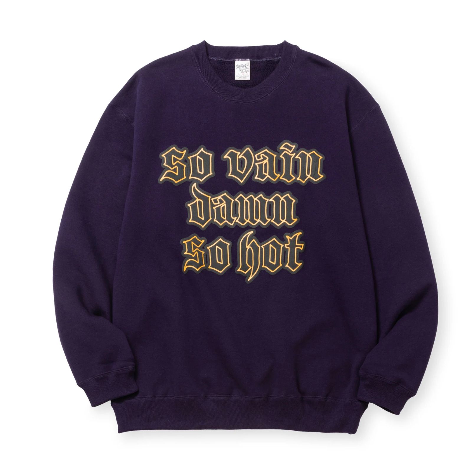 "S.V.D.S.H" CREW NECK SW ＜NATURALLY PAINT DESIGN＞ (PURPLE) / クルーネック 発砲プリント スウェット トレーナー