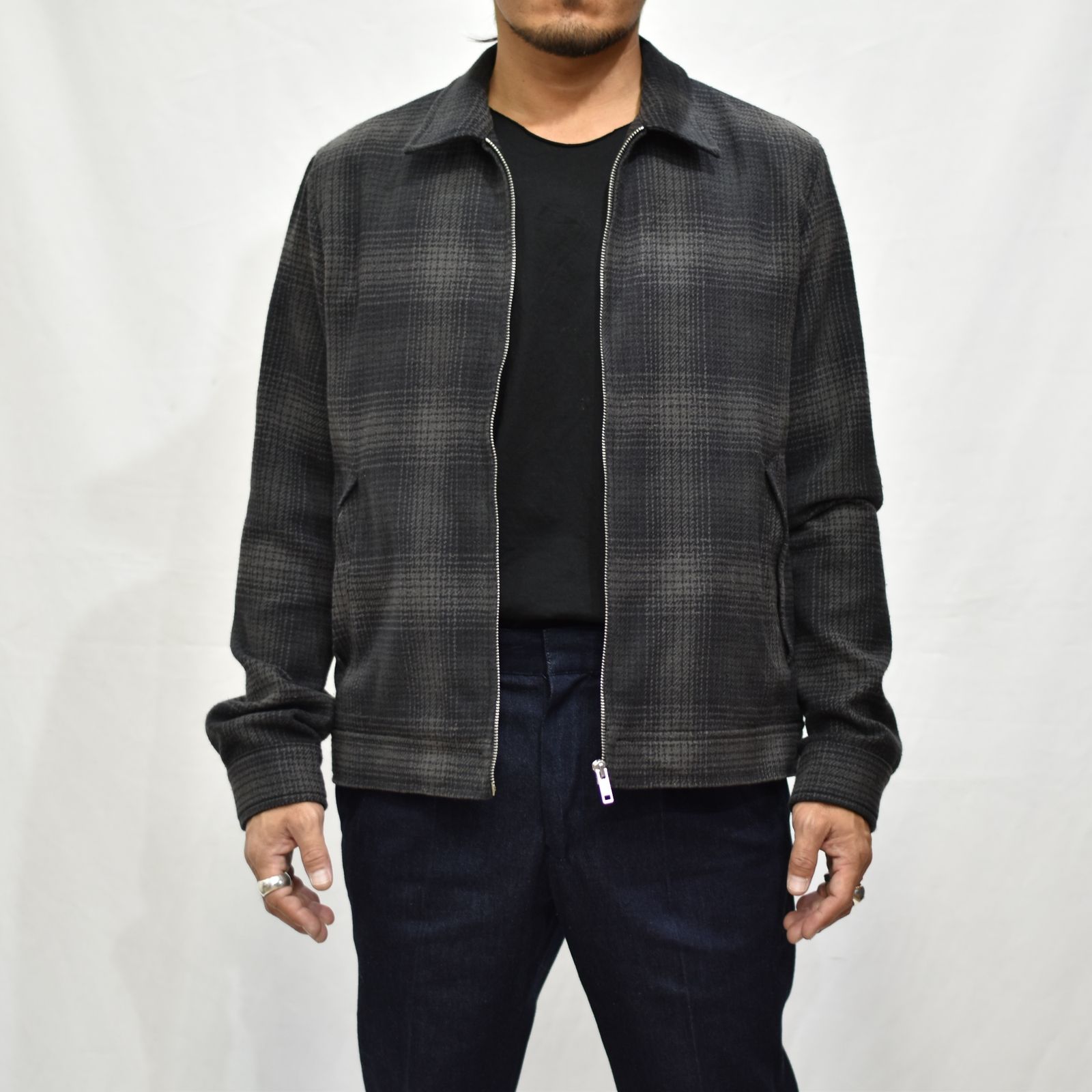 Grandrelle V.Check Flannel Zipup BZ | chord online store