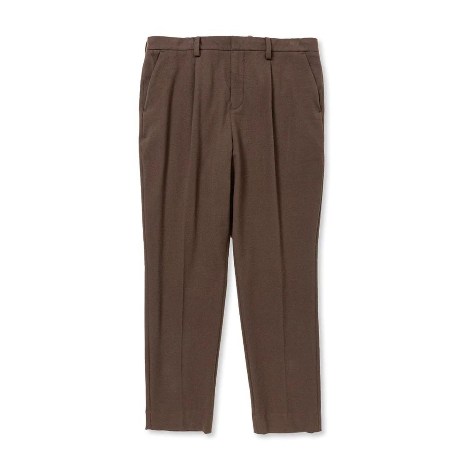 R/P STRECTH TWEED TYPE TAPERD SLACKS (BROWN) / テーパードスラックス