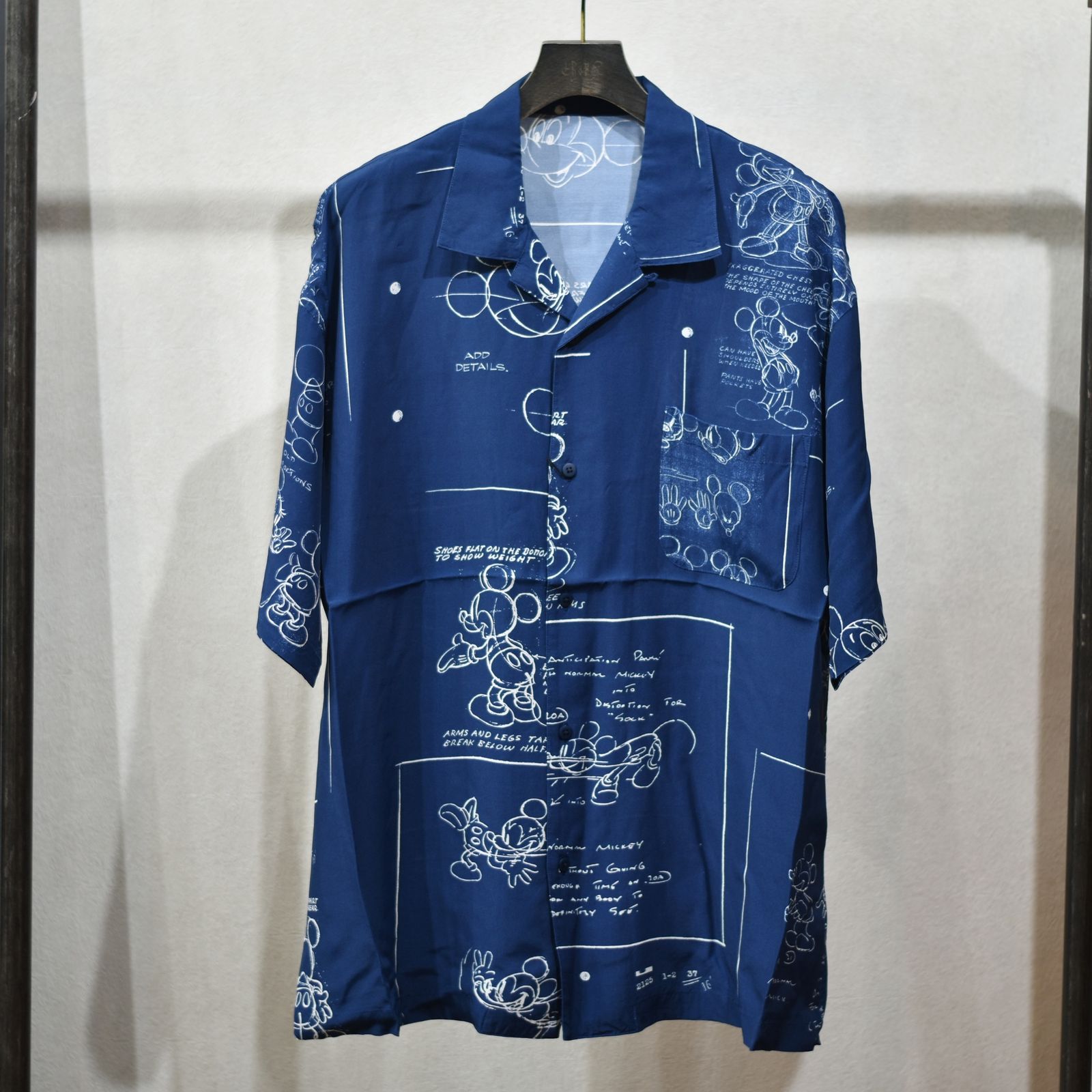DISNEY MS/PC ALOHA COLLECTION ALOHA SHIRT / DISNEY MICKEY MOUSE (NAVY) / アロハ シャツ / ディズニー ミッキー マウス / DP-024-3290-41