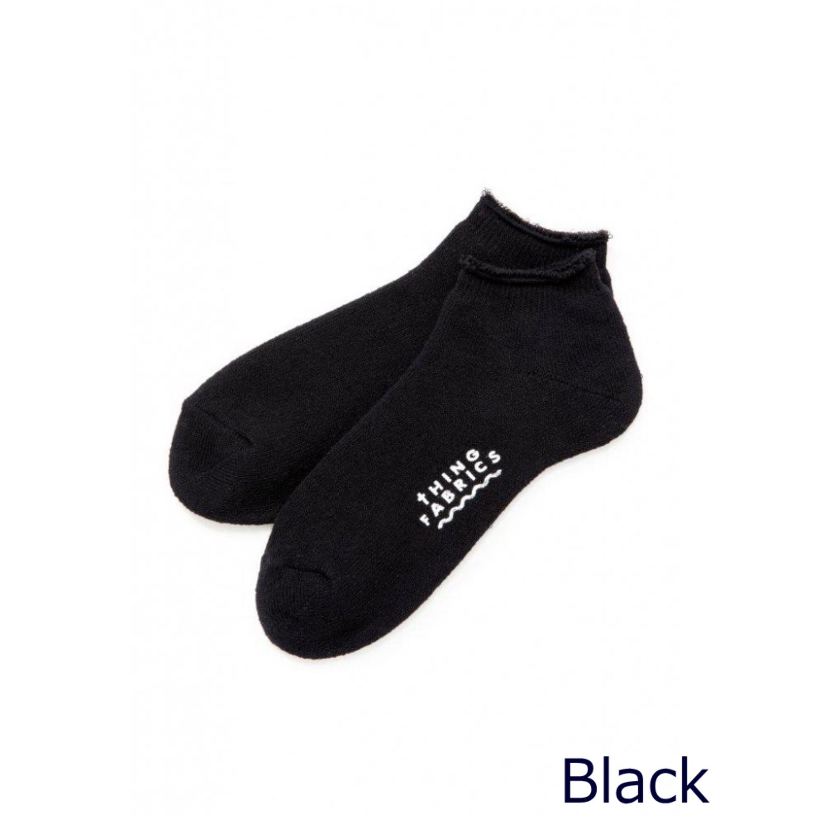 オーガニック糸パイルソックス (ブラック) | TF Organic Heather pile socks (Black)
