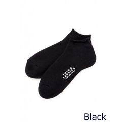 オーガニック糸パイルソックス (ブラック) | TF Organic Heather pile socks (Black)