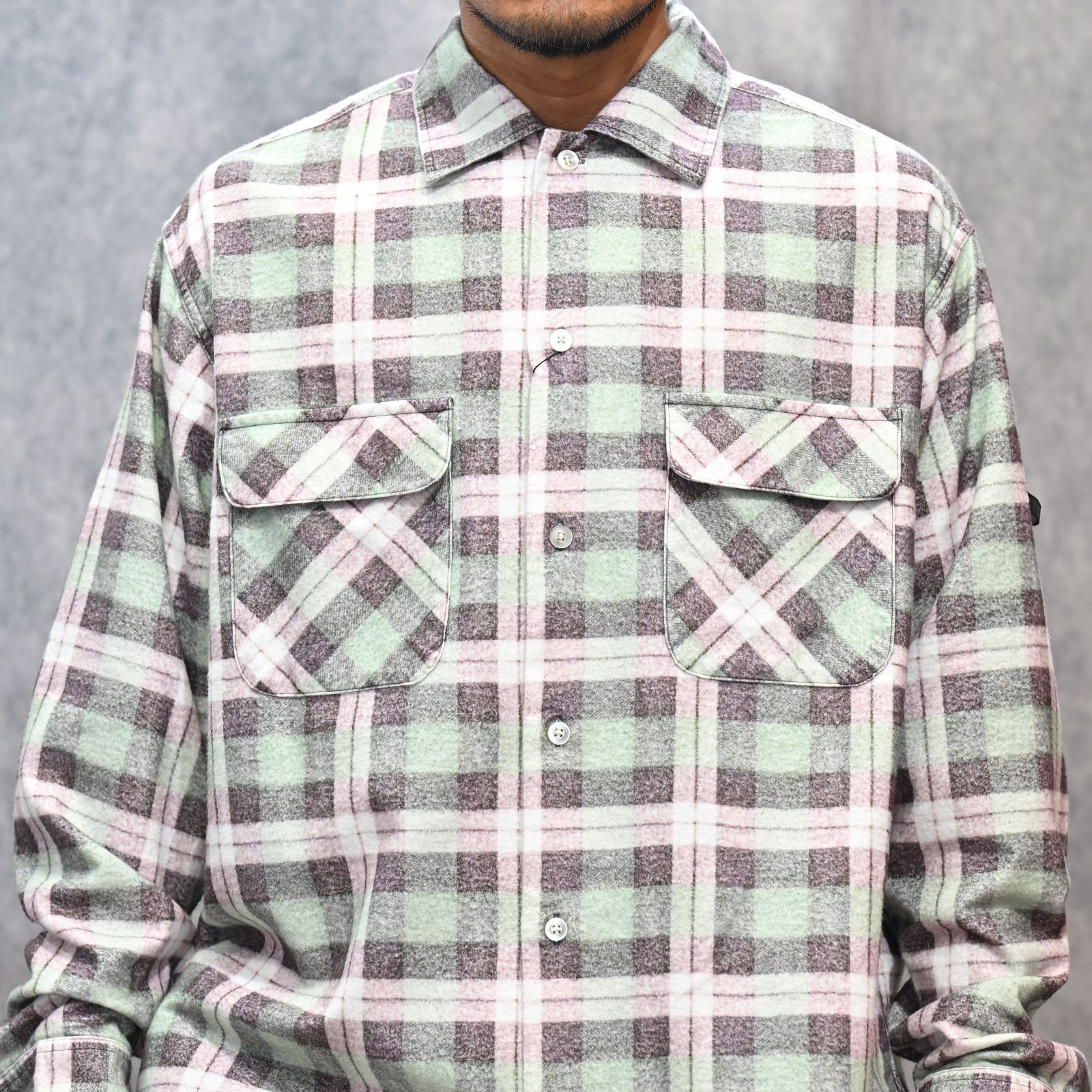 × BIG MAC SHIRT （GRN CHECK）｜× ビッグマック チェックシャツ｜2252-SH60-025