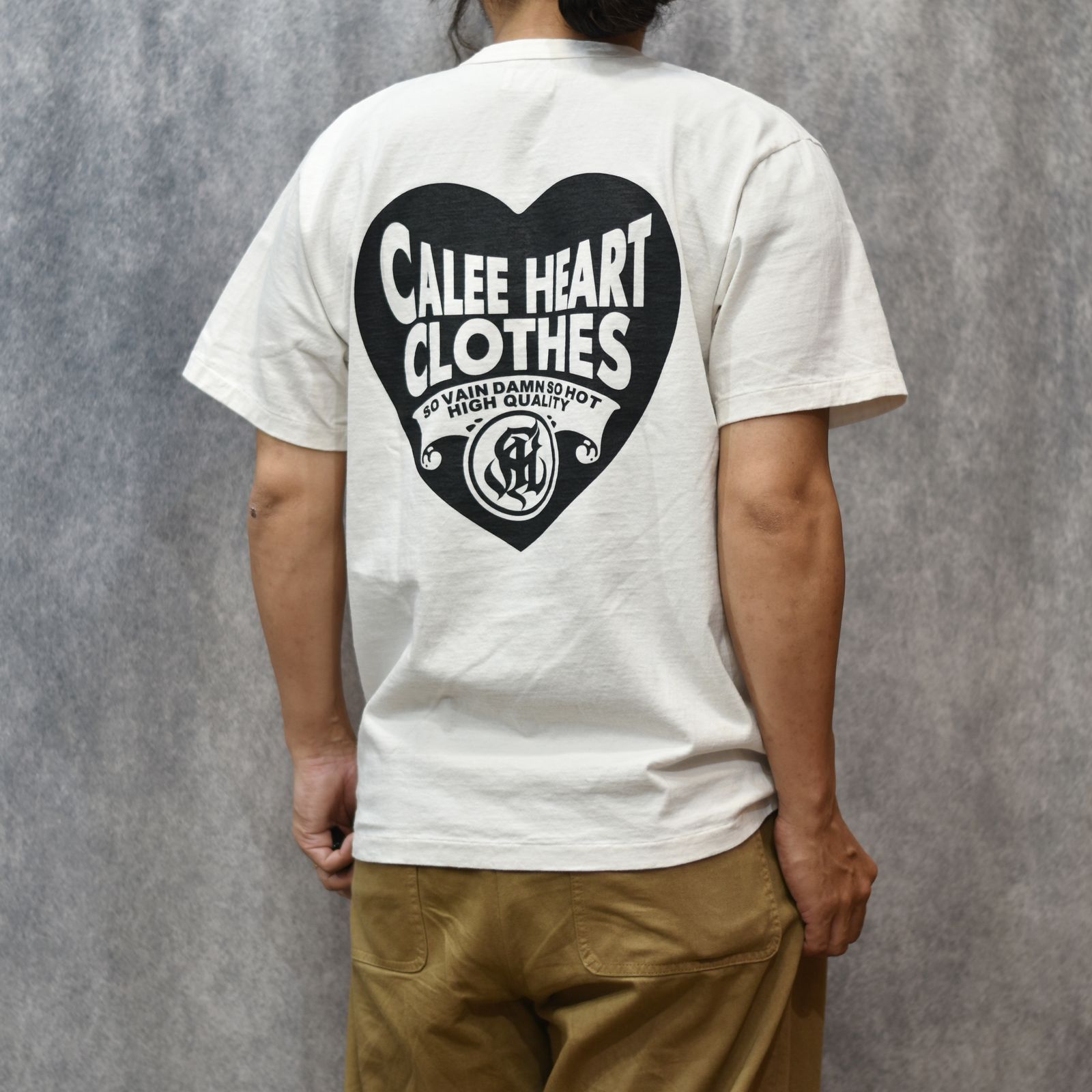 CALEE - BINDER NECK CALEE CLOTHING VINTAGE TEE (WHITE