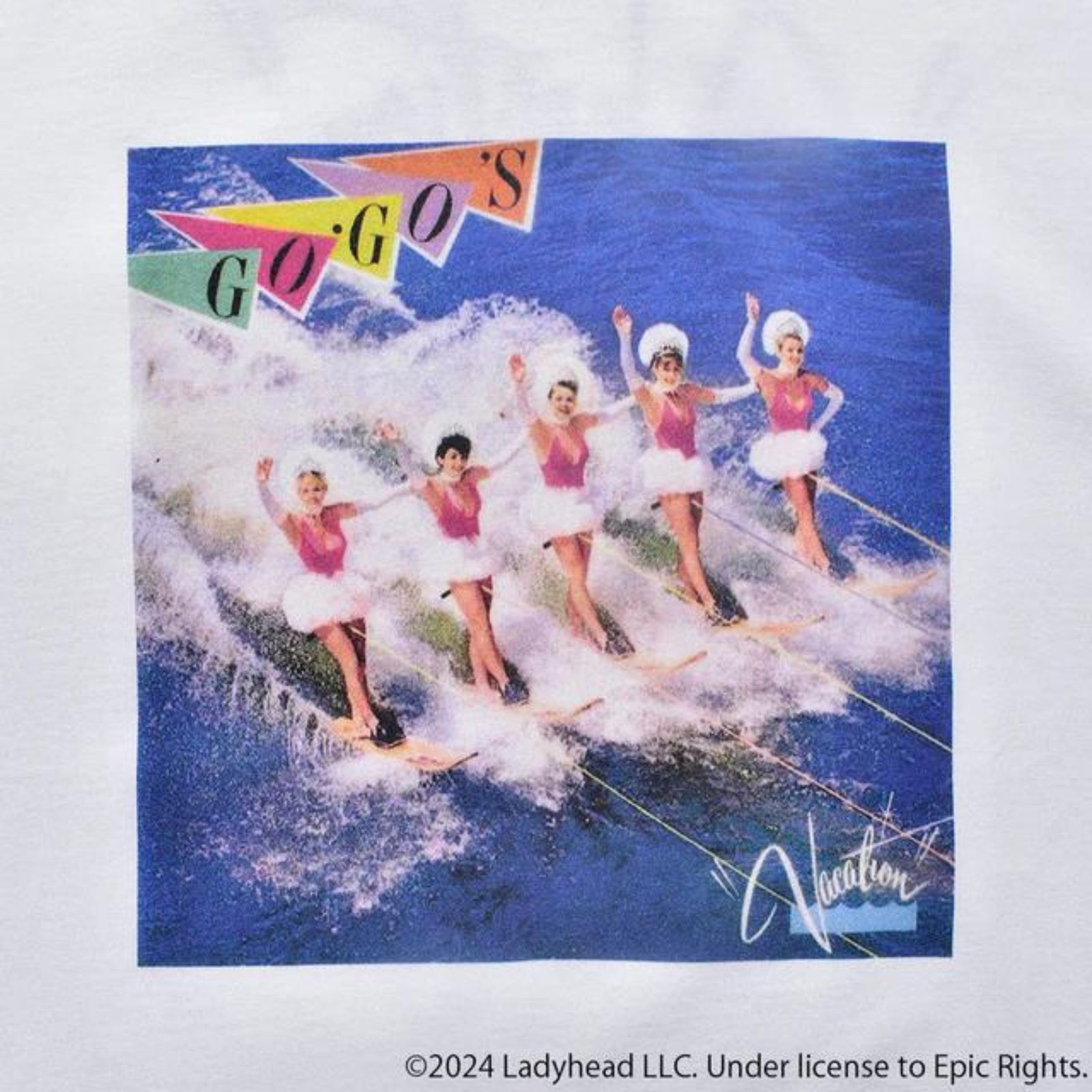 GO-GO'S "Vacation" Print Crewneck T-SH （WHT） / プリント Tシャツ （ホワイト）