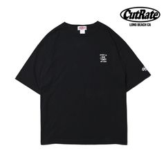 SKULL RECORD LOGO DROPSHOULDER S/S T-SHIRT (BLACK) / ドロップショルダー プリントTシャツ