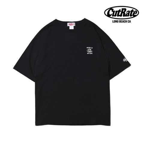 SKULL RECORD LOGO DROPSHOULDER S/S T-SHIRT (BLACK) / ドロップショルダー プリントTシャツ