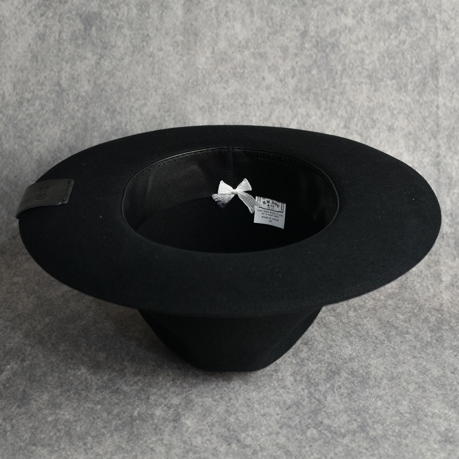 × THE H.W.DOG&CO. WOOL HAT (BLACK) / ザ エイチダブリュウ ドッグアンドコー ウール 中折れハット