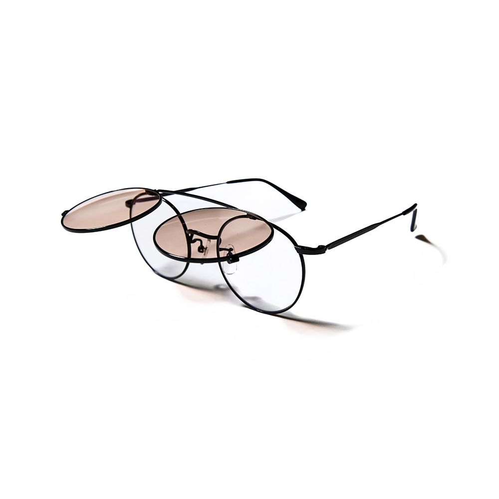 Flip up type circle metal glasses -Limited- (Black.Brown) / フリップアップタイプ サークルメタル グラシズ -限定カラー-