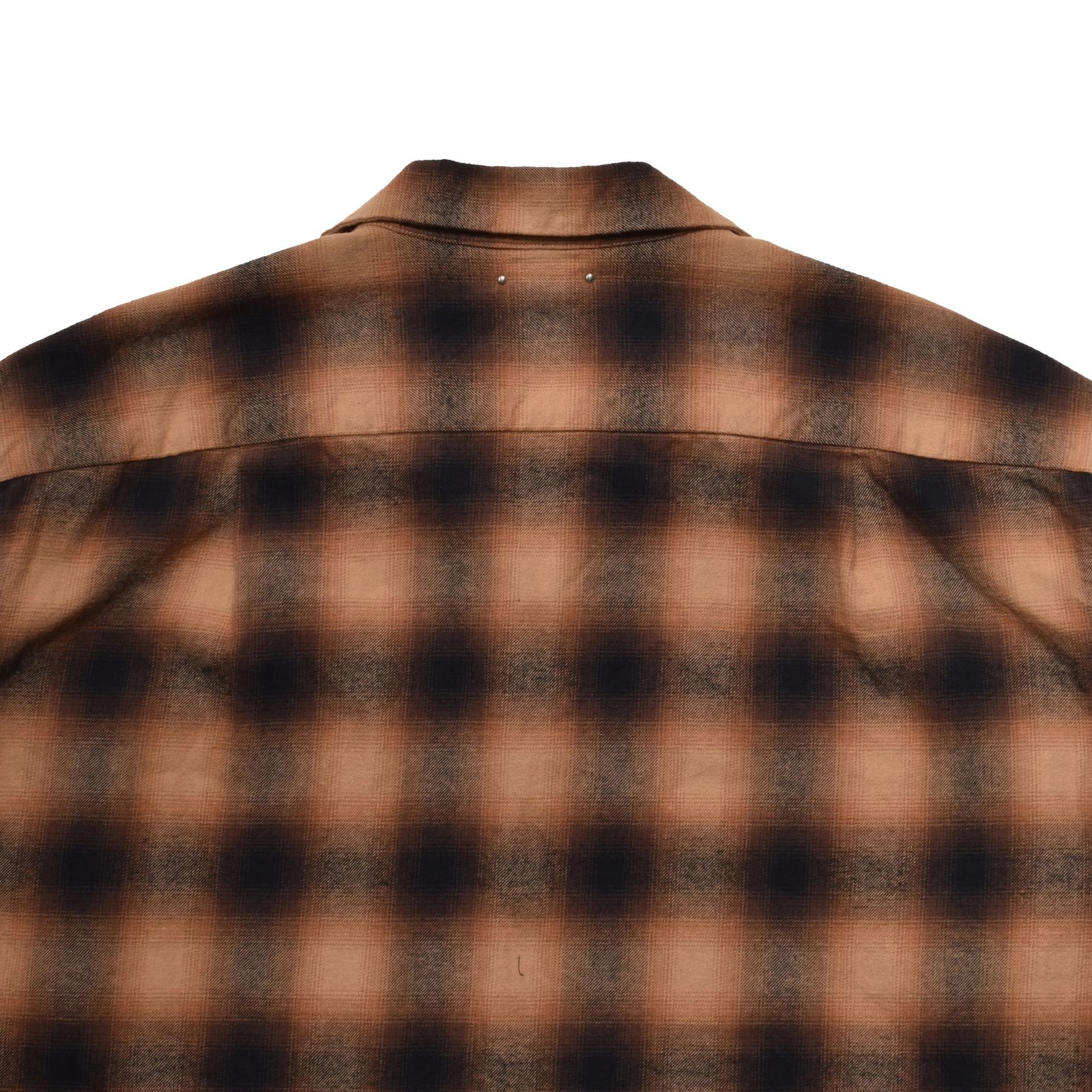 C.Flannel Ombre Open Collar SH （BRT）｜コットンフランネル オンブレーチェック オープンカラーシャツ｜2509-5004