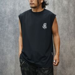 MULTI FUNCTION LOGO N/S TEE (BLACK) / 機能素材 ノースリーブカットソー