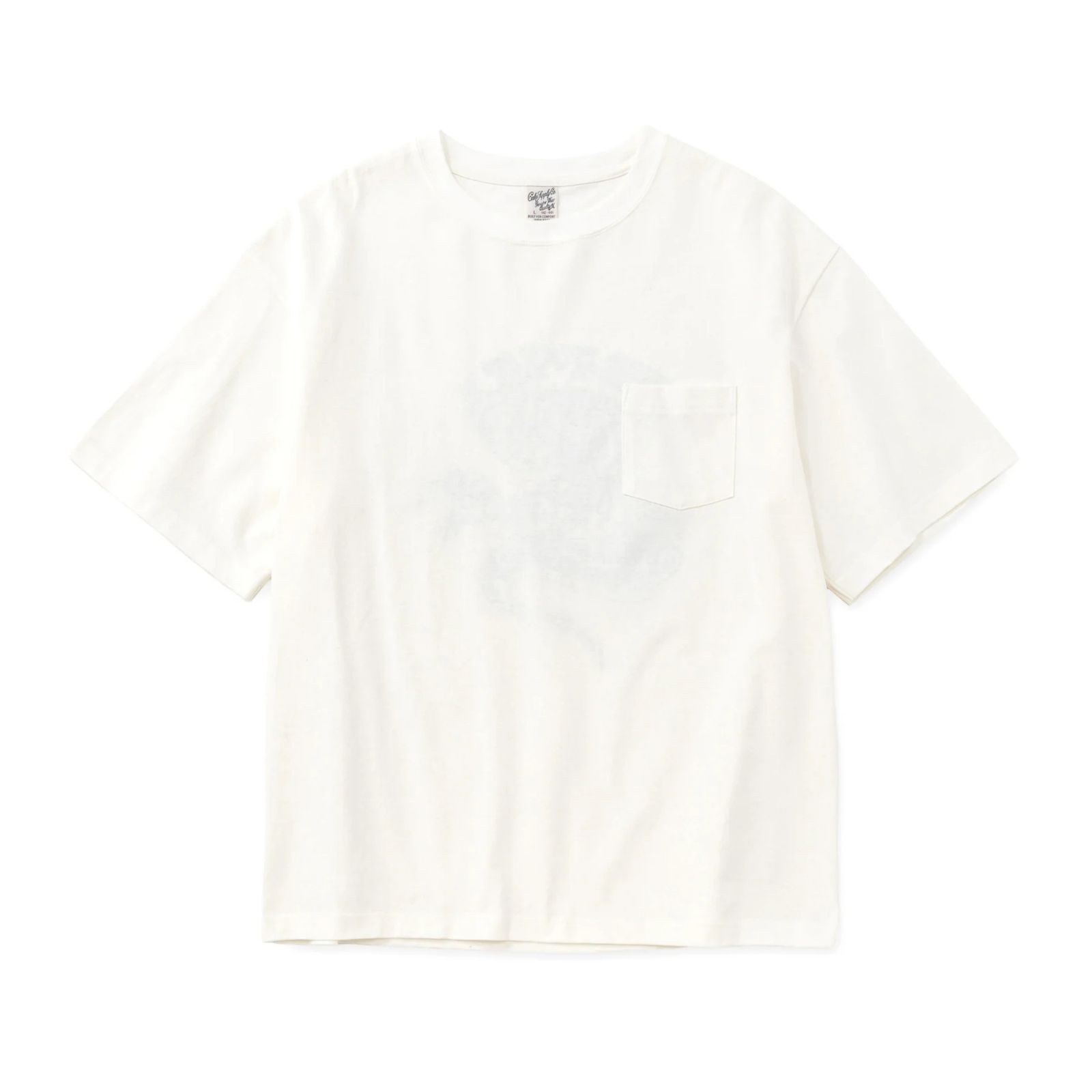 VINTAGE TYPE SNAKE LOGO POCKET TEE ＜NATURALLY PAINT DESIGN＞ (WHITE)｜スネーク ロゴプリント ポケットTシャツ｜CL-26SS003NT