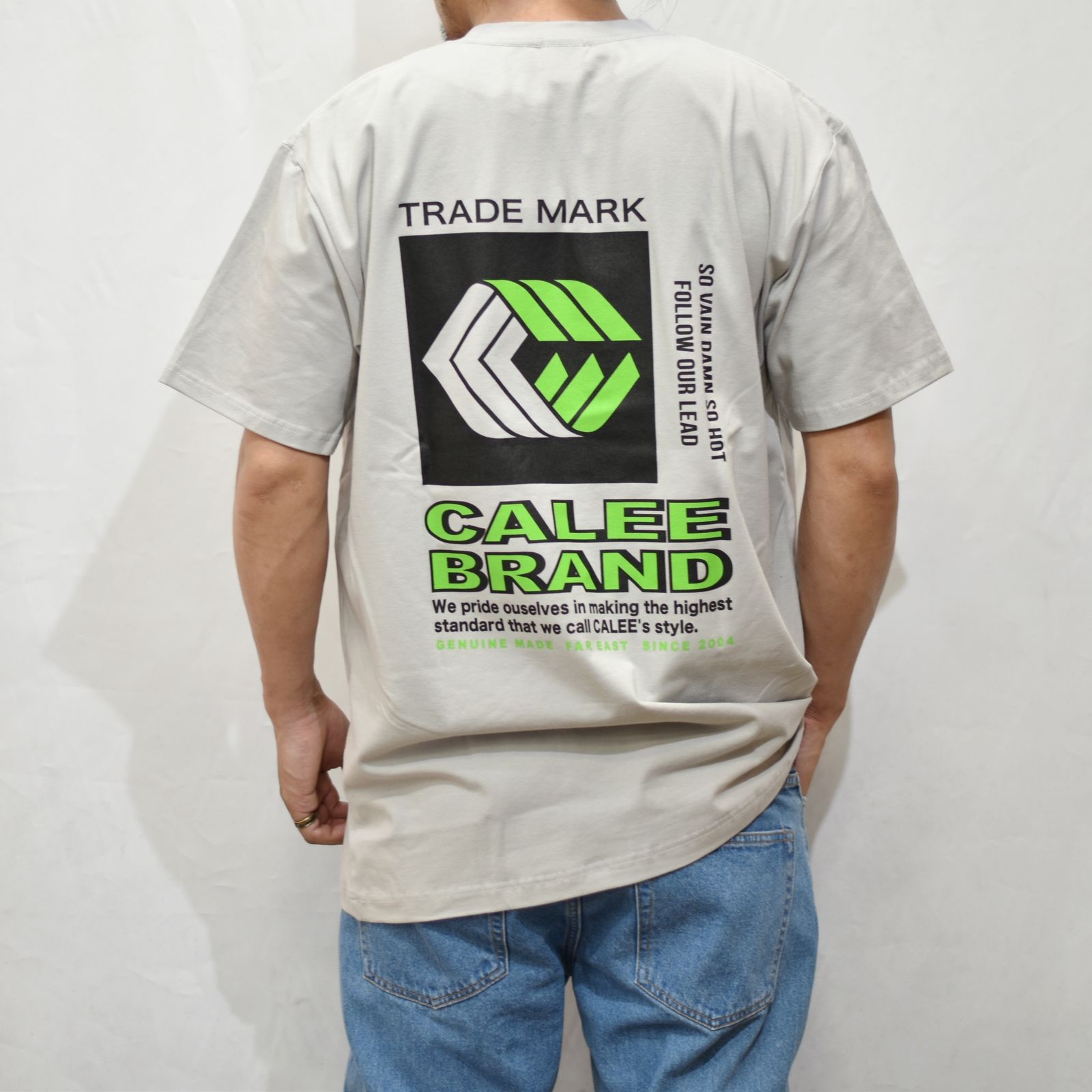STRETCH TRADE MARK LOGO T-SHIRT (GRAY)