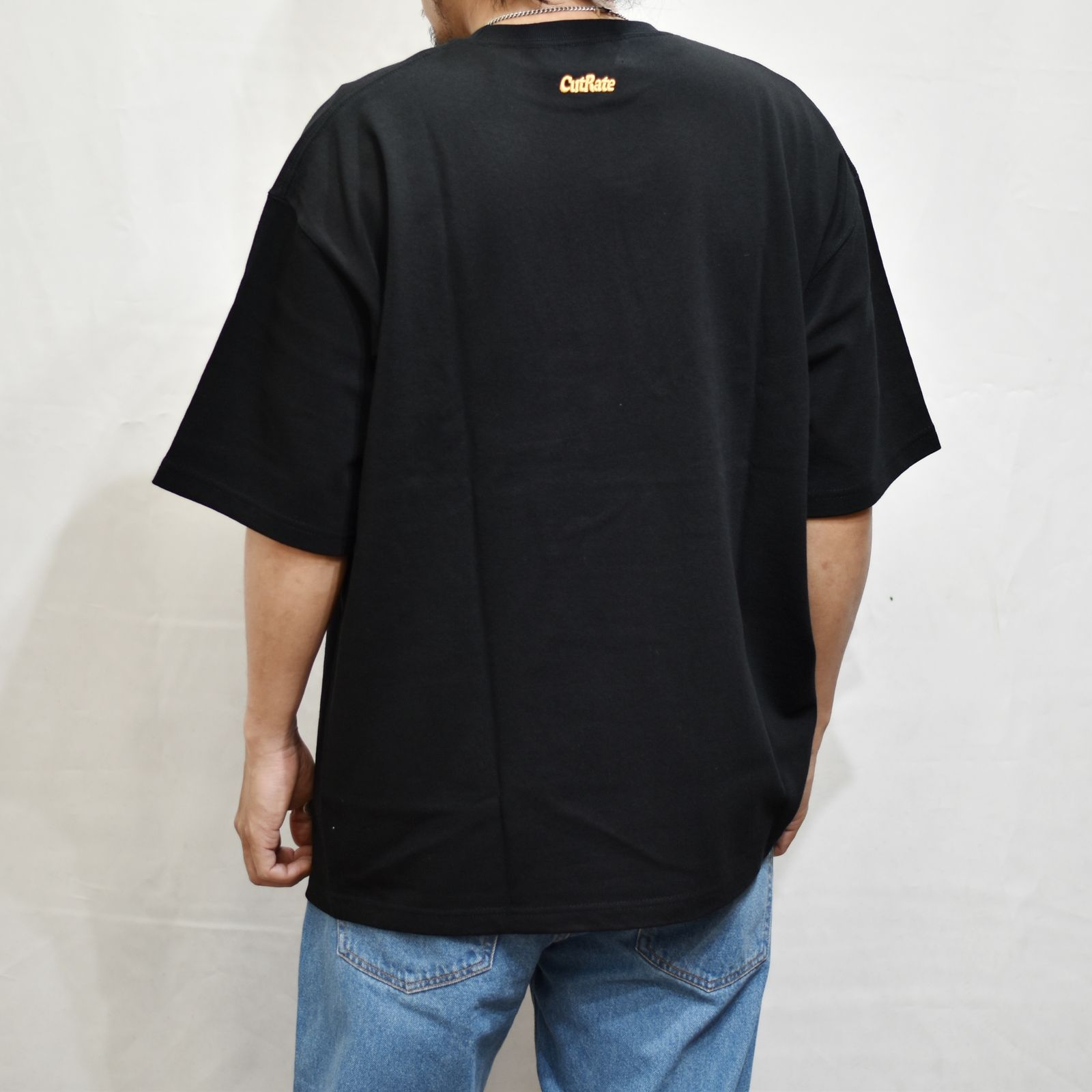 CUTRATE CLASSIC LOCAL LOGO HEAVY WEIGHT DROPSHOULDER S/S -T-SHIRT (BLACK)