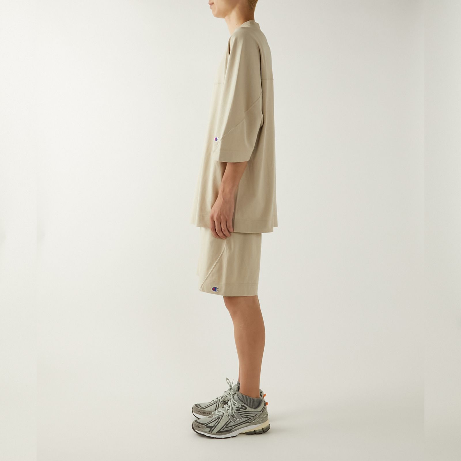 × champion  half pants （BEIGE） /  ハーフパンツ （ベージュ）
