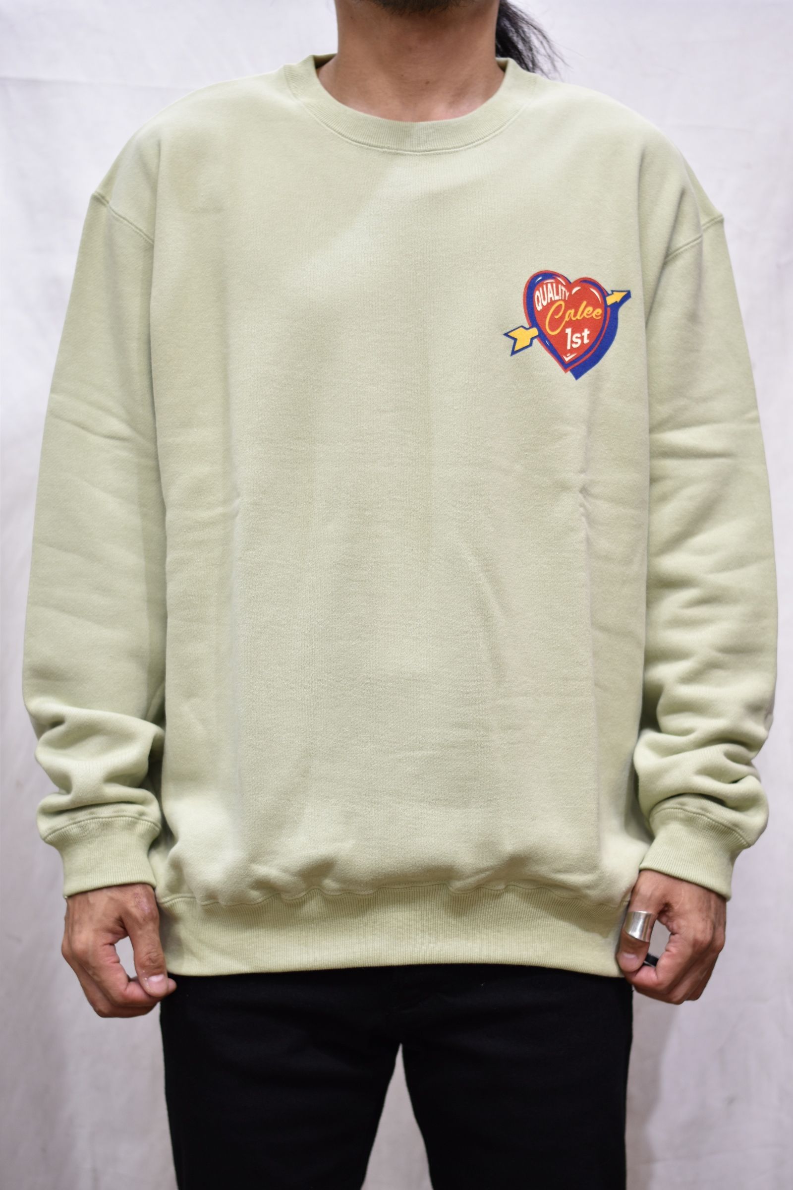 SHOOT ME DOWN CREWNECK SWEAT (YELLOW GREEN)