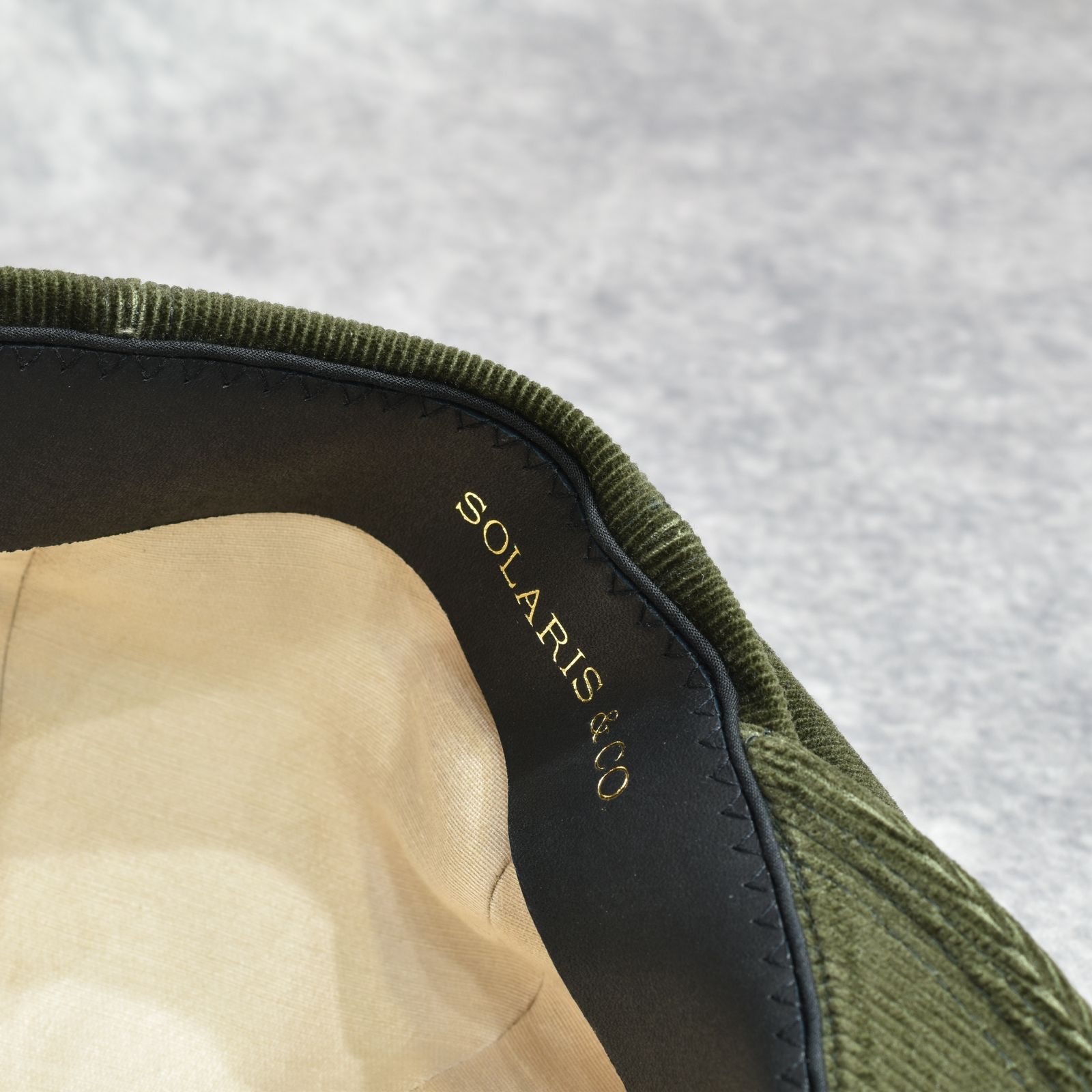 16W Couduroy Casquette "OLDBOY" (HUNTER GREEN)｜コーデュロイ キャスケット｜Y01005