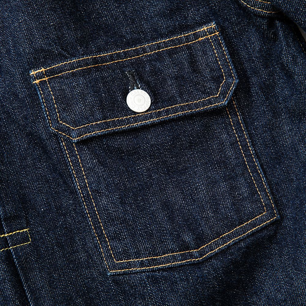 CALEE - Vintage type denim coverall (Ow Indigo blue) / デニム