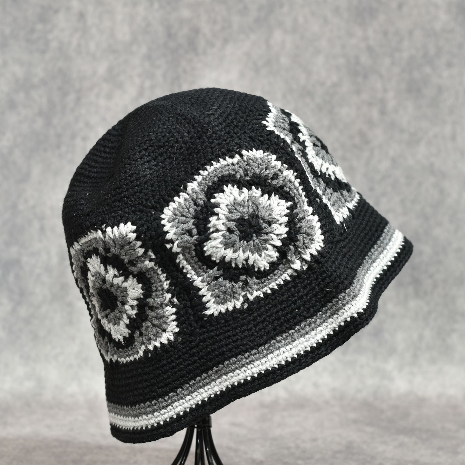 再入荷｜Crochet Hat "SUNBIRD" (BLACK)｜クロシェハット｜X01001