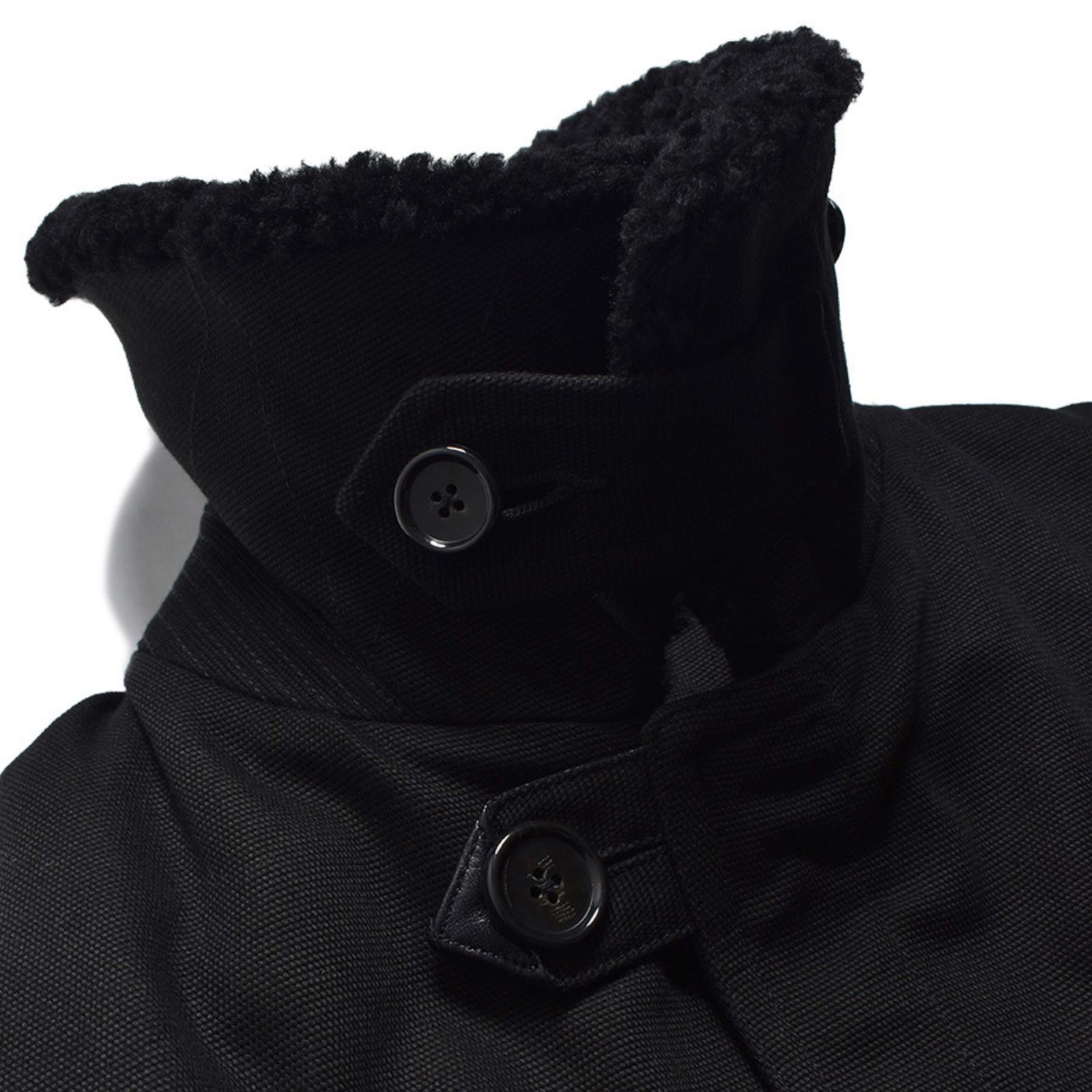 Mouton Collar Duck Military Haif CT （BLK）｜ムートンカラー ミリタリーハーフコート｜2511-9004