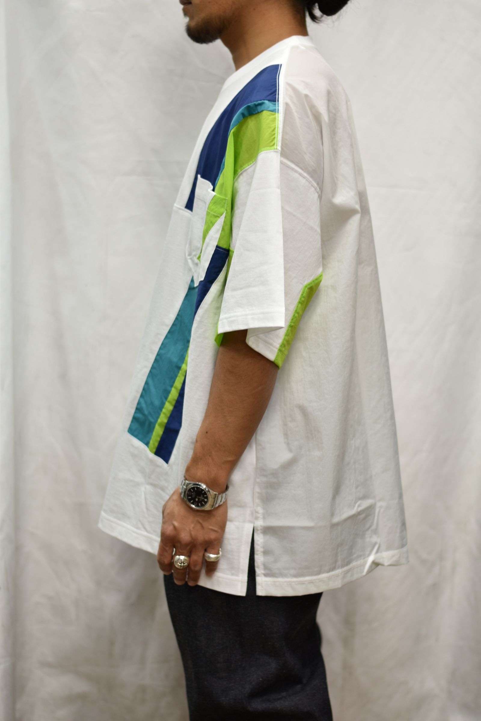 ナイロン 切り替えTシャツ