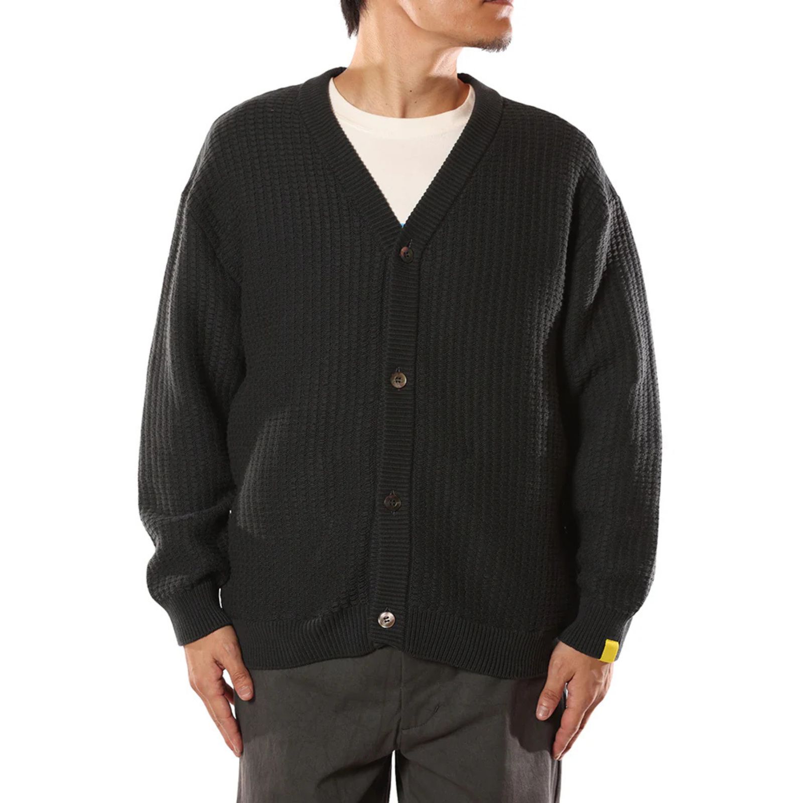×EYYA KNIT BIG WAFFLE KNIT CARDIGAN (INK BLACK)｜× エイヤ ワッフル ニット カーディガン｜CL-26SS001EYYA